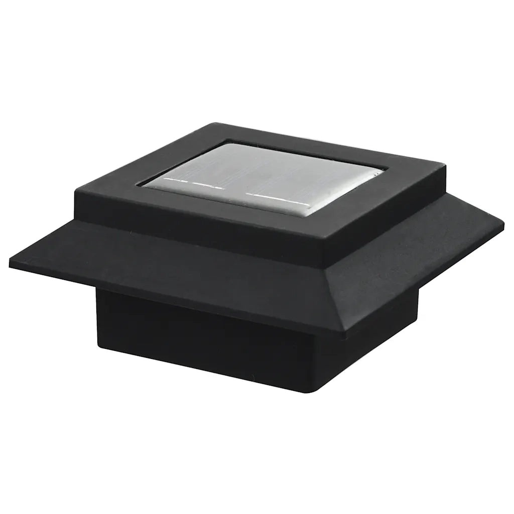Lampade Solari da Esterno 12 pz LED Quadrate 12 cm Nere CFW3254018