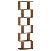 Libreria moderna a 6 ripiani divisorio per soggiorno camera da letto ufficio bianco 12_0004223
