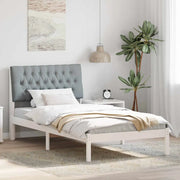 Letto con Testiera Rivestita con testiera Bianco 100 x 200 cm 878843