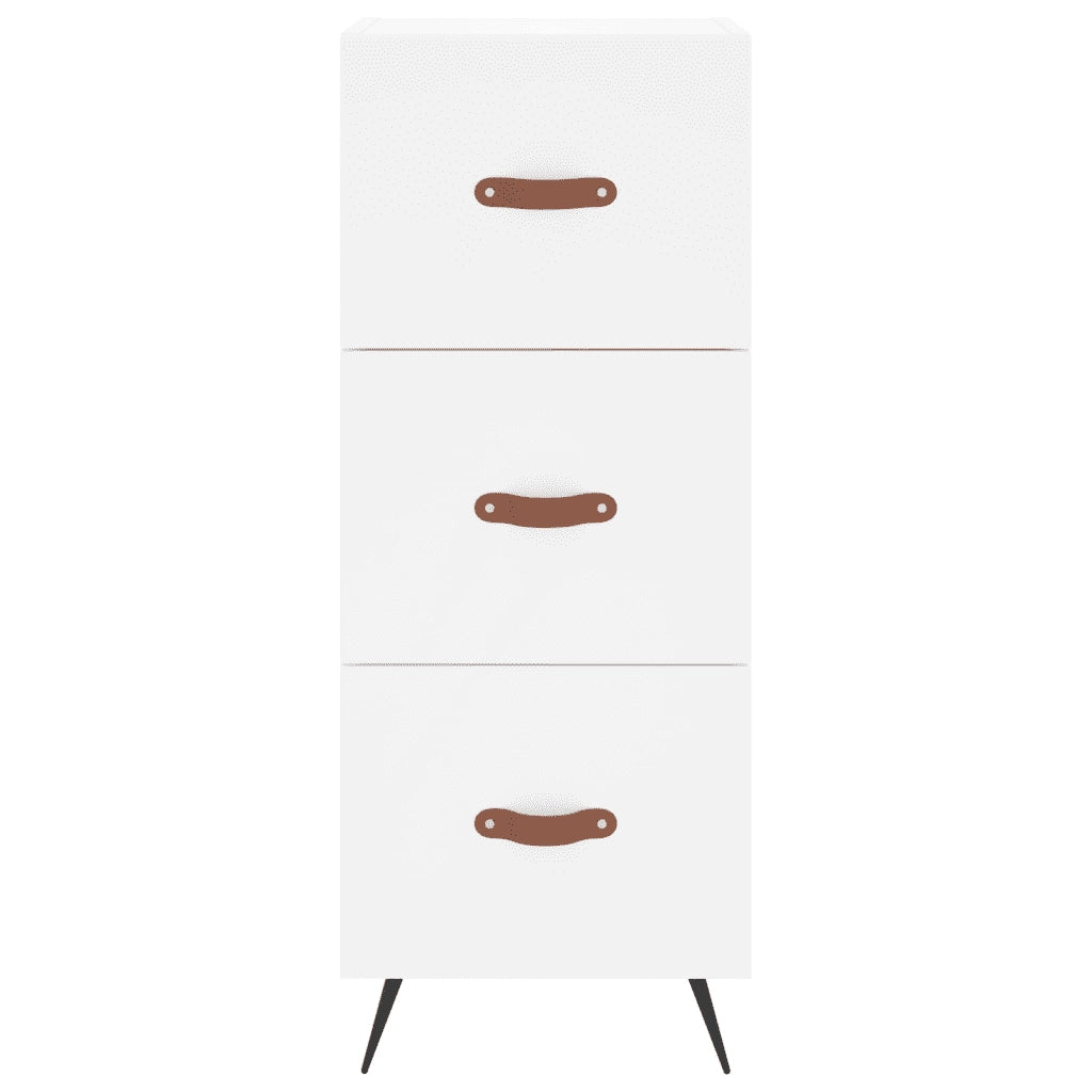 Credenza-Buffet-Armadio da cucina Bianca 34,5x34x180 cm in Legno Multistrato 956847