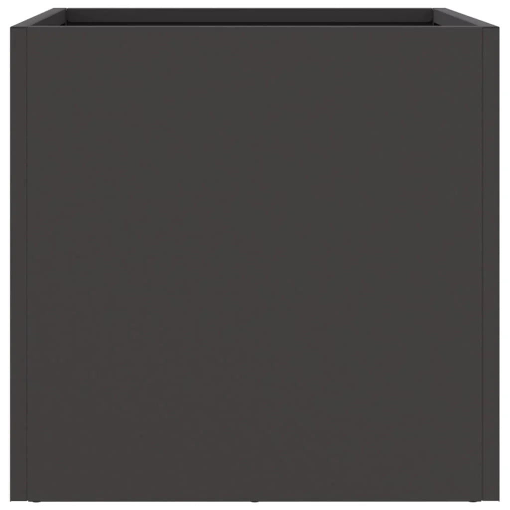 Fioriera rialzata per piante fiori giardino terrazze set da 2 32 x 30 x 29 cm acciaio nero 02_0038933