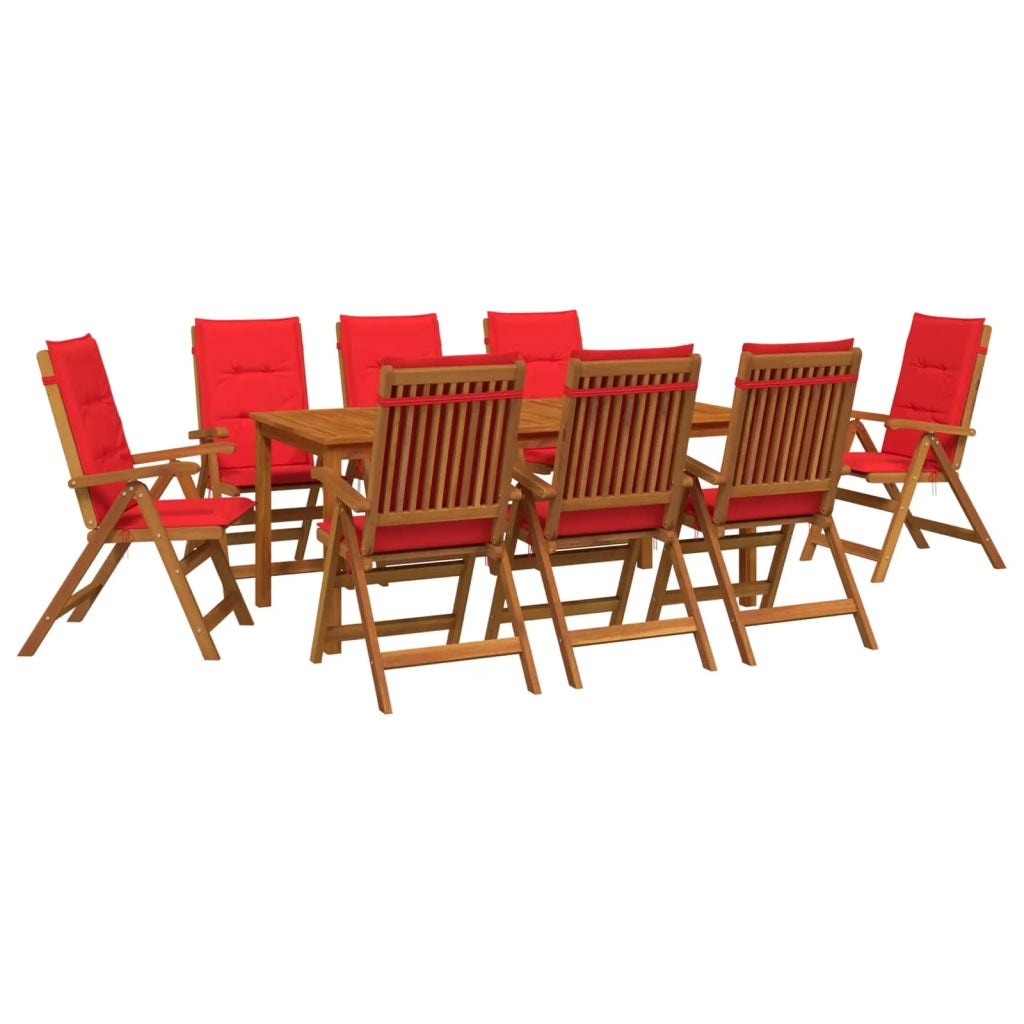 Set da pranzo da giardino da 9 pezzi 9 pz Naturale 3434630