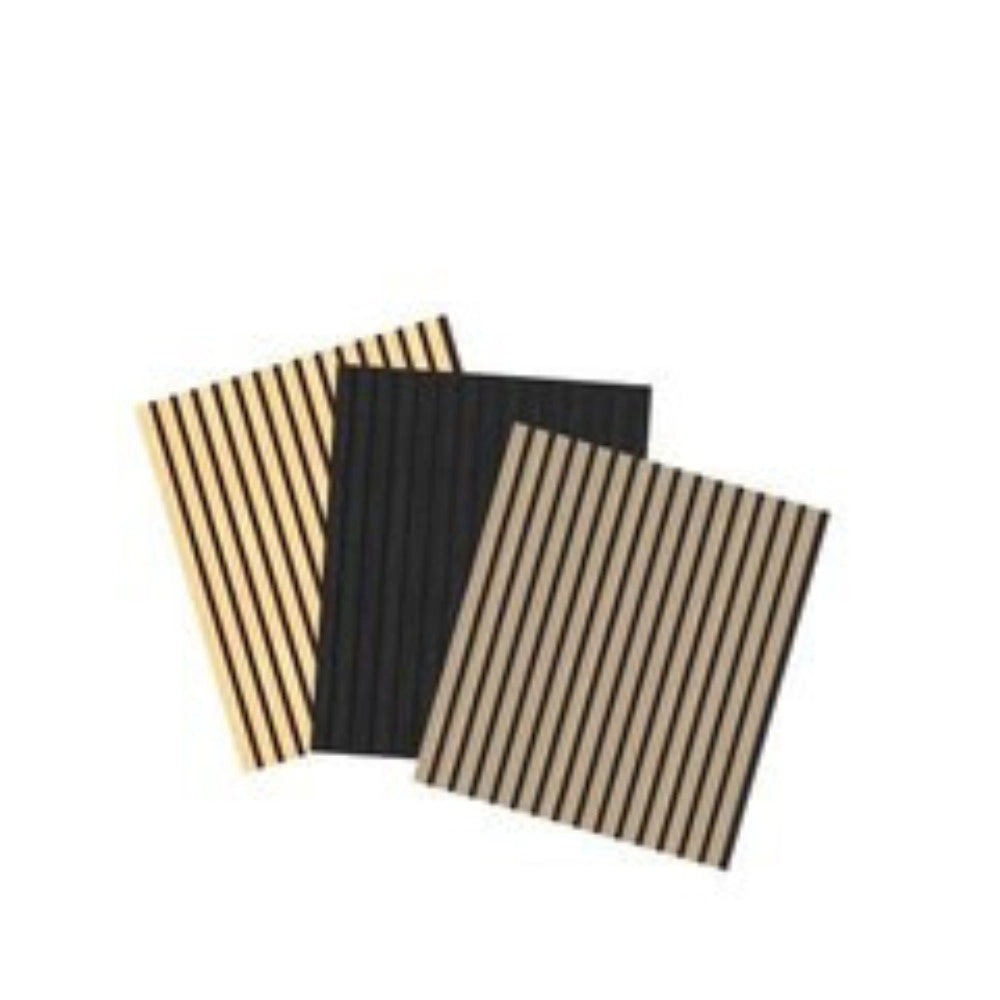 Trade Shop - Pannello Acustico Mdf Effetto Legno 600x2400 Mm Fonoassorbente A Doghe -