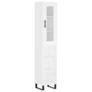 Credenza | Madia | Buffet da pranzo | Armadio da pranzo Bianca 34,5x34x180 cm in Legno Multistrato