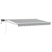 Tenda da Sole | Tenda retrattile manuale con LED Antracite e Bianco 3 x 2,5 m