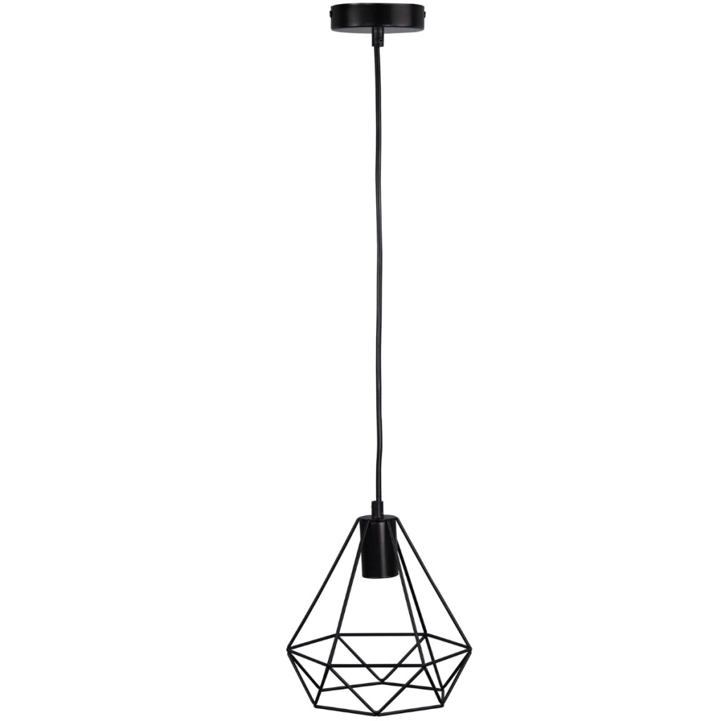 Lampada a sospensione Polux Vigo 1xE27 nera metallo 120cm