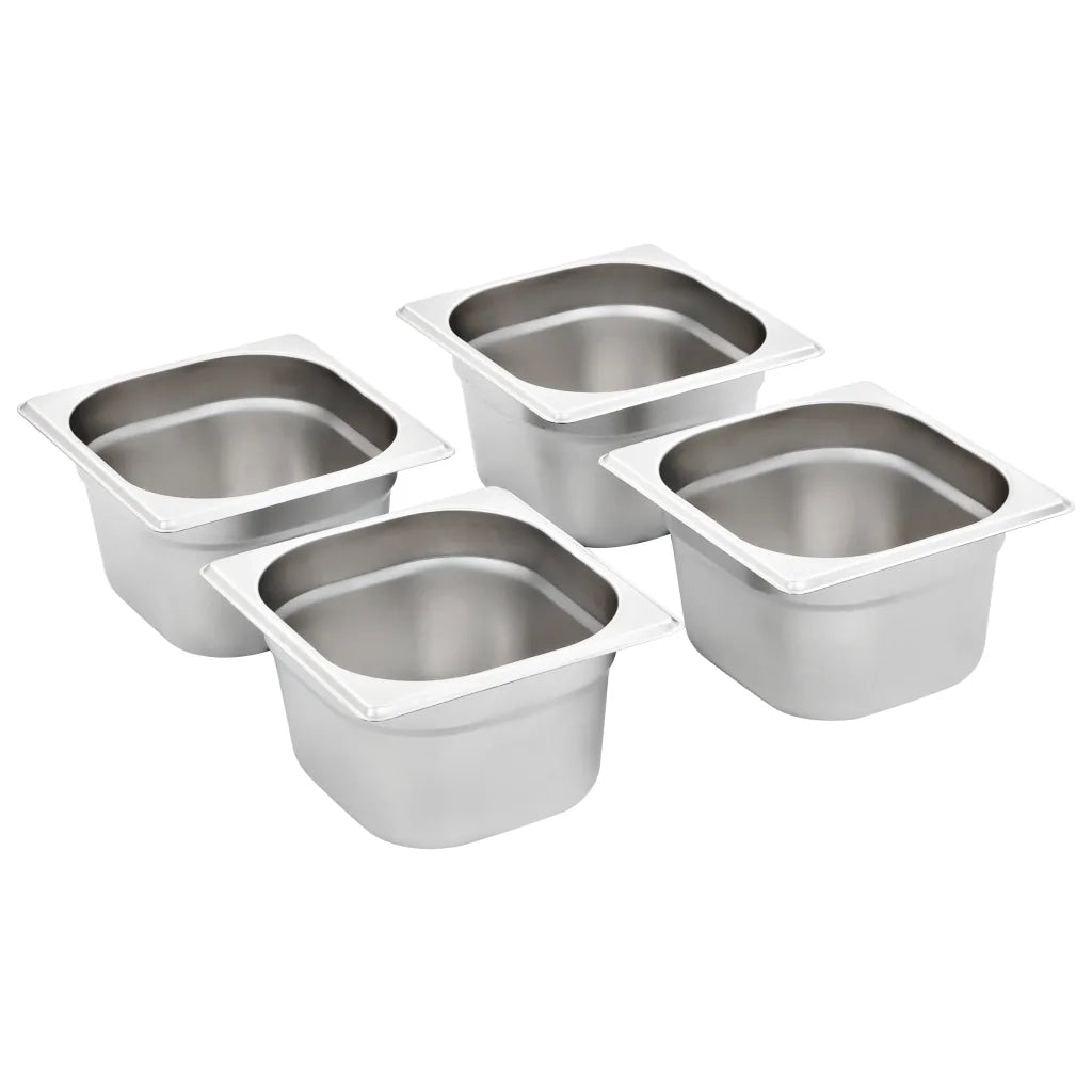 Contenitori Gastronorm 12 pz GN 1/6 100 mm in Acciaio Inox  cod mxl 78002