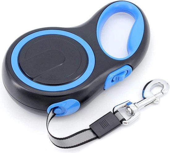 Cinturone per cani retrattile da 8 m, lunghezza 8 m, cinturone per cani di alta gamma, corda retrattile per addestramento cani fino a 50 kg, adatto per cani piccoli, medi e grandi (blu)