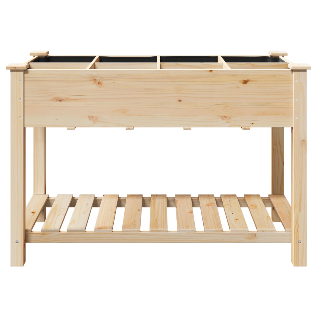 Fioriera da Giardino con Griglie 115x59x76 cm in Legno Massello di Abete