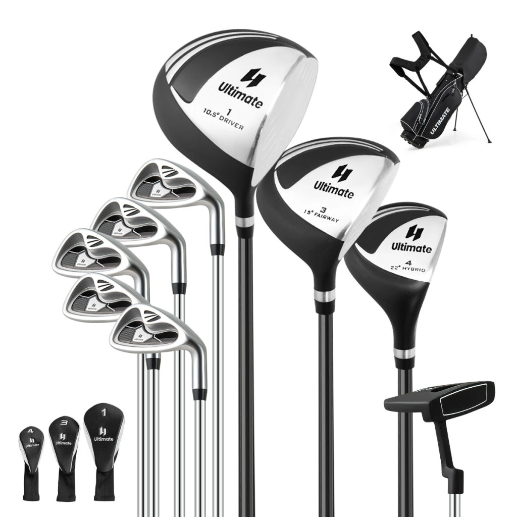 Set con 9 mazze da golf per uomini, Set completo da golf regalo perfetto per golfisti Nero