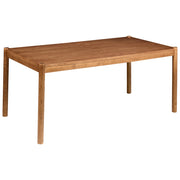 Tavolo da pranzo impiallacciato in legno di quercia scura MDF Gambe in legno di olmo 180 x 90 cm Piano rettangolare impiallacciato