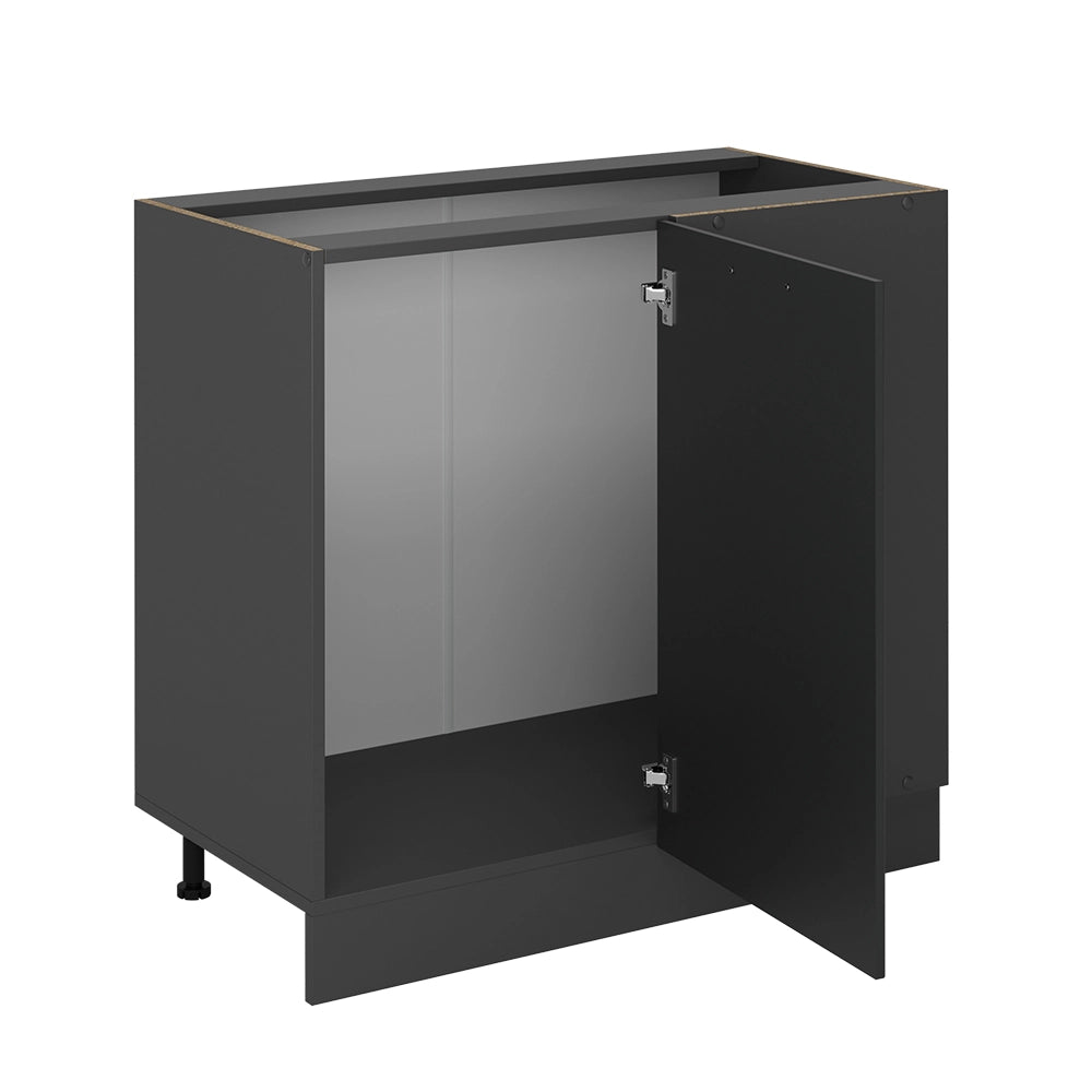 Mobile ad angolo cucina R-Line Antracite rustico/Antracite 86 cm, PL Rovere Vicco