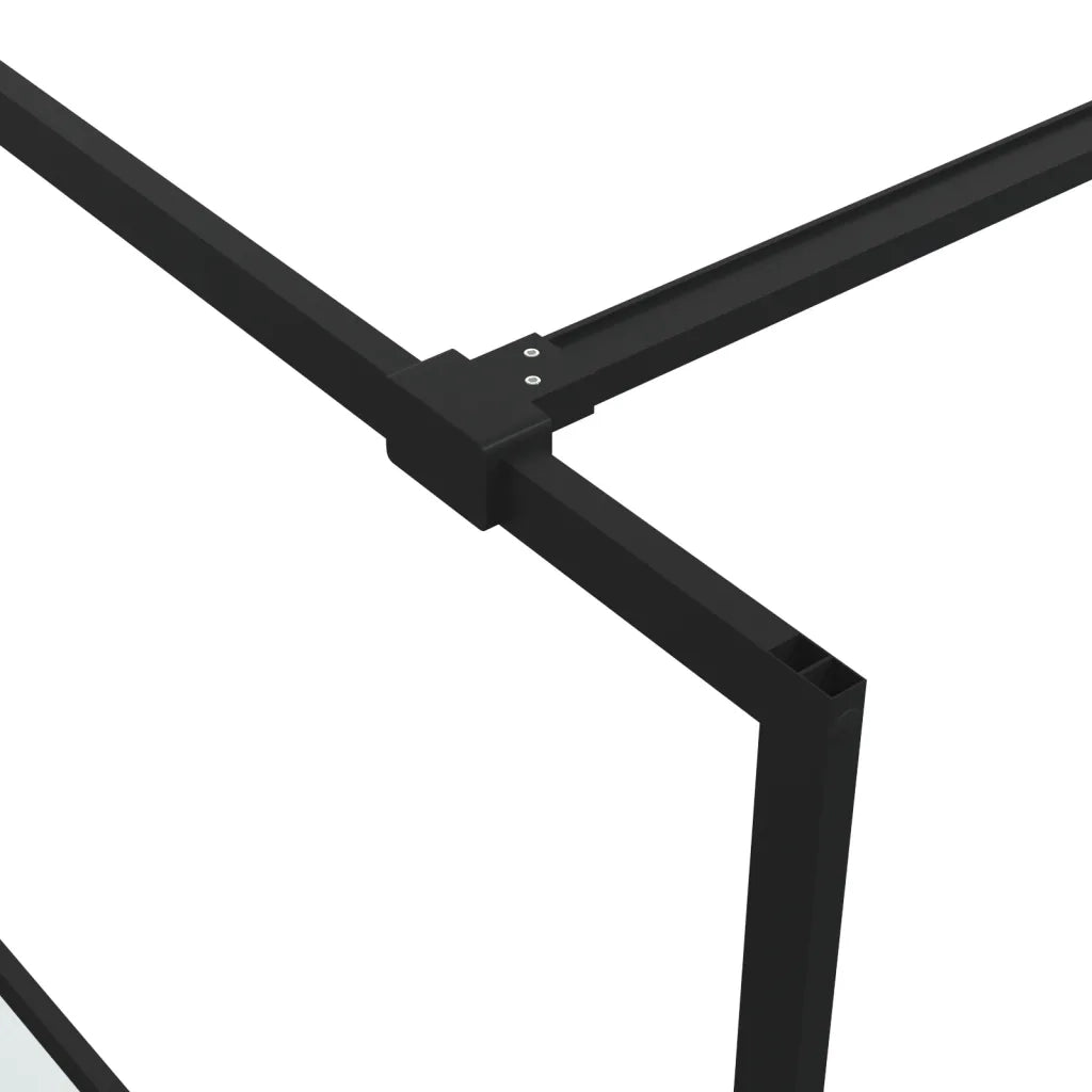 Parete Doccia Walk in Nera 100x195cm Vetro Semi Smerigliato ESG 152127