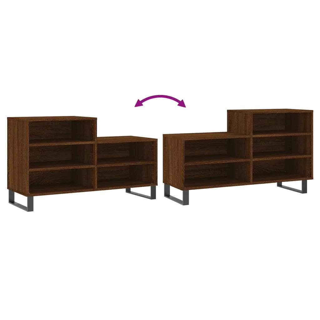 Scarpiera | Mobile per scarpe Rovere Marrone 102x36x60 cm in Legno Multistrato