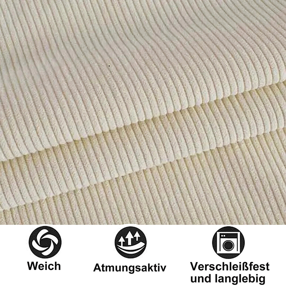 Letto a panca con 2 grandi cassetti - Xylo - 90x200 cm - Beige - Con rete a doghe