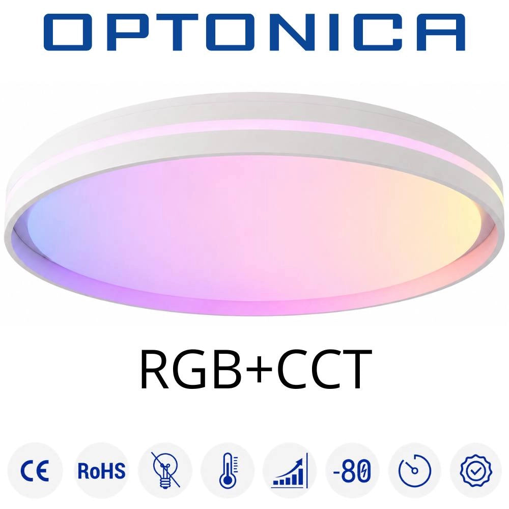 Plafoniera led 40w rgb cct bianca con telecomando e funzione memoria