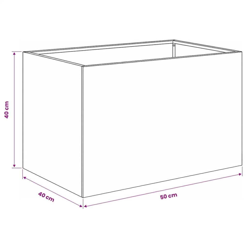 Vaso da giardino Antracite 50 x 40 x 40 cm 8005642