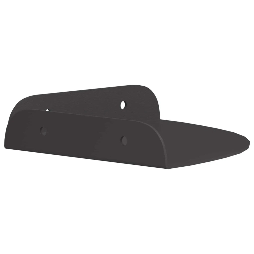 Mensola sospesa con lo scaffale 2 pcs Nero 15 x 15 x 2 cm 8004074