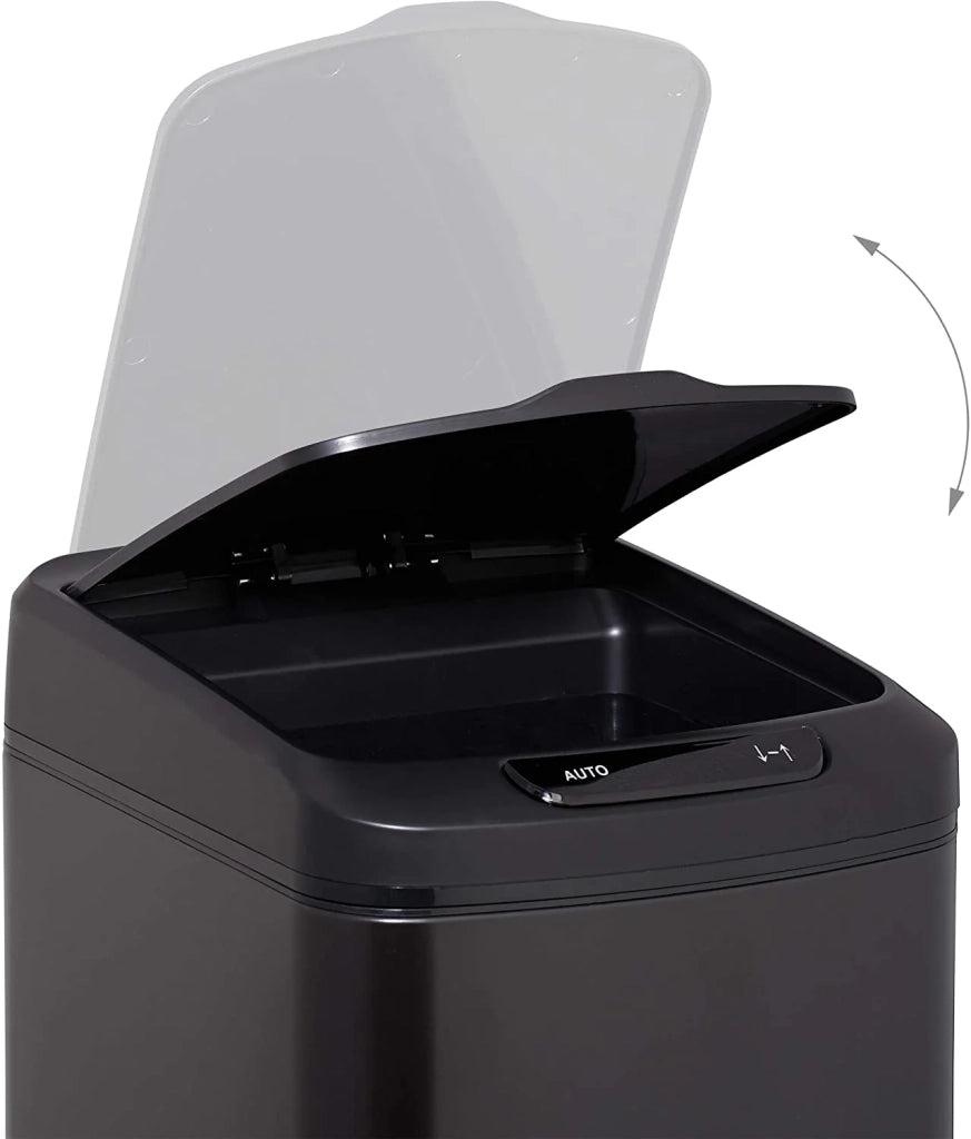 Pattumiera da cucina con coperchio automatico e contenitore sigillabile da 12 litri nero 13_0002336_2
