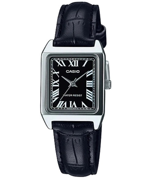CASIO COLLECTION Mod. LADY TANK, ALLOY, LEATHER - BLACK