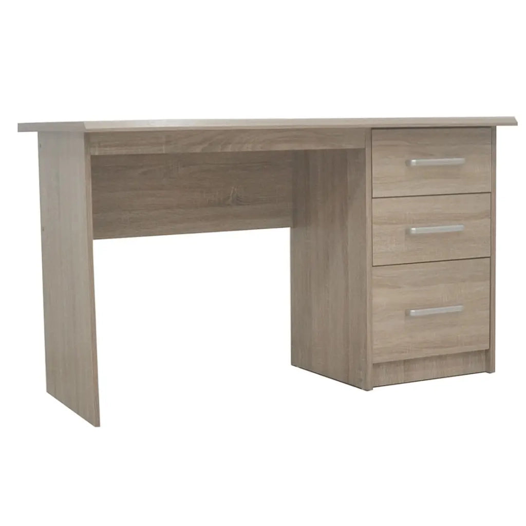 Scrivania retta PRAGA – 3 cassetti – Colore rovere sonoma – Design funzionale