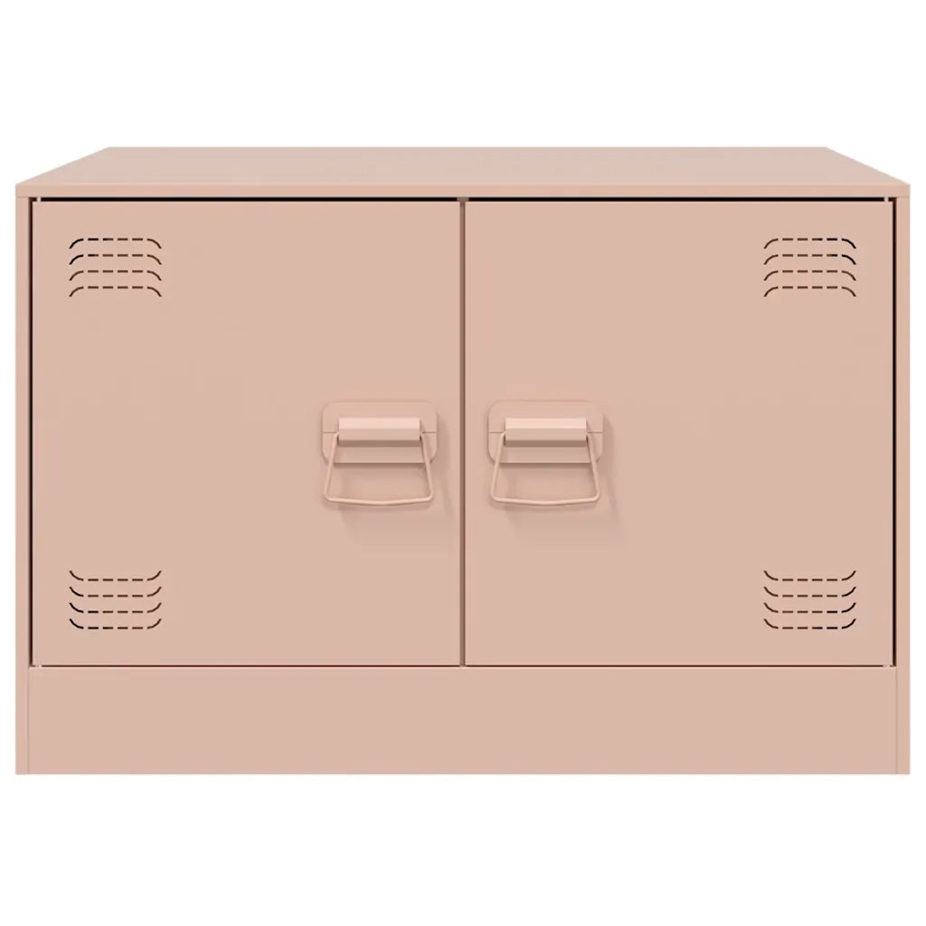 Tavolino da Salotto Rosa 67x50x44 cm in Acciaio 841728