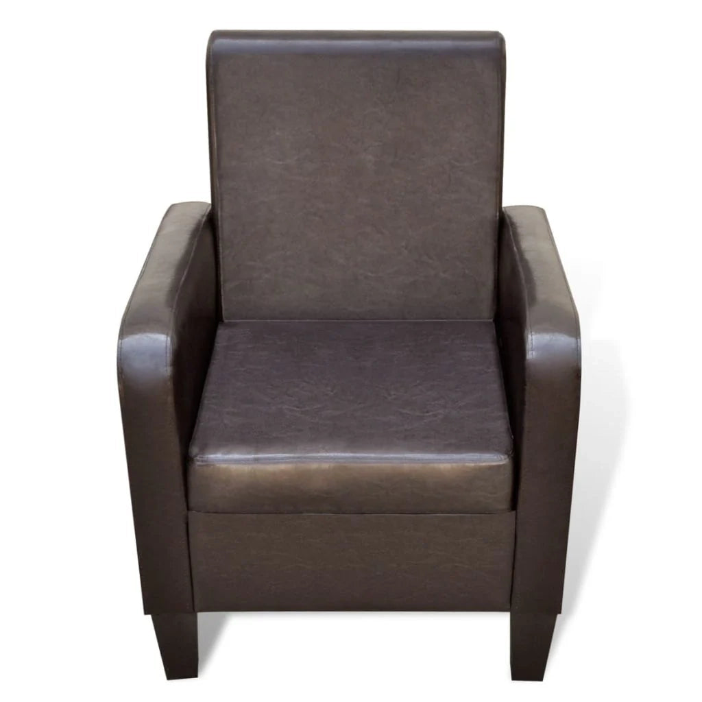 Poltrona poltrona poltrona lounge design club divano soggiorno similpelle marrone 1102056/3