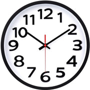 Orologio da parete 12 pollici stile, non ticchetta, grandi numeri, orologio da parete facile da leggere per ufficio, scuola, camera da letto, casa