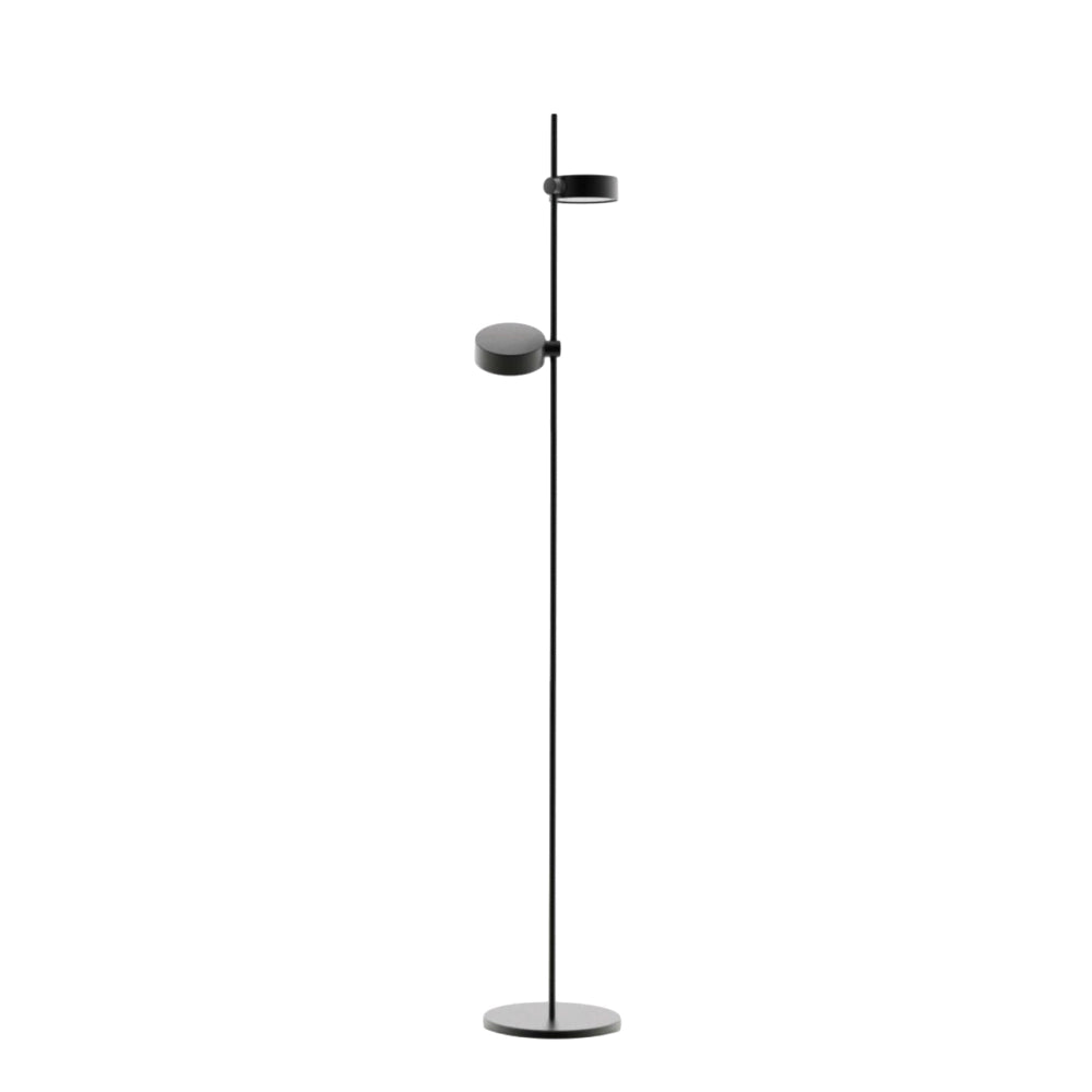 Zafferano Super O Lampada a led da terra Nera ricaricabile e dimmerabile - 2 Modulo Luce