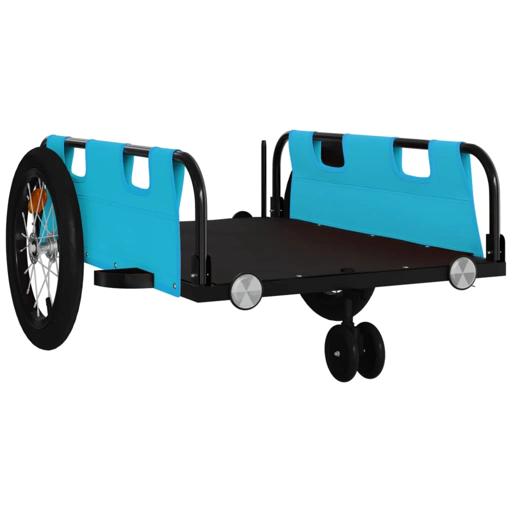 Rimorchio/carrello per bicicletta tessuto Oxford ferro blu 02_0044392