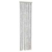 Tenda Antimosche Grigio Chiaro e Bianco 56x185 cm in Ciniglia CFW5932603