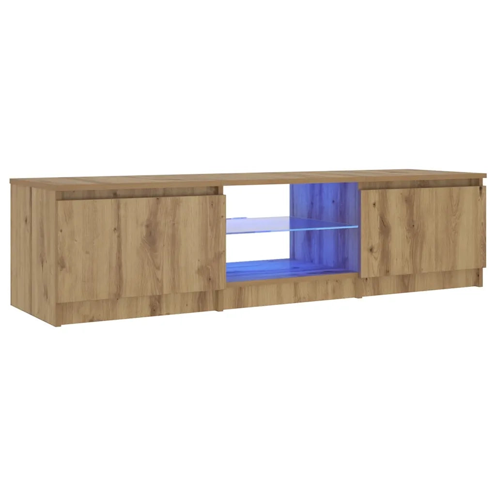 Mobile Porta TV con LED Artigianale 140x40x36 cm Multistrato 856350
