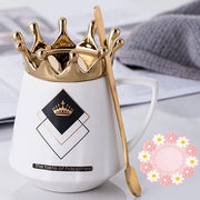 Tazza ceramica con coperchio Tazza di compleanno per donne ragazze madre amica 350 ml con cucchiaio e sottopiatto