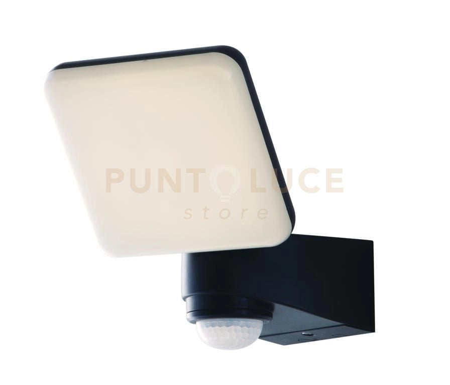 PROIETTORE LED SAT ANTRACITE 10W 1200LM 4000K CON SENSORE DI MOVIMENTO IP54 14X15,35XCM