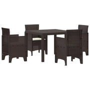 Set da Pranzo per Giardino 5 pcs Marrone Polipropilene 3378541