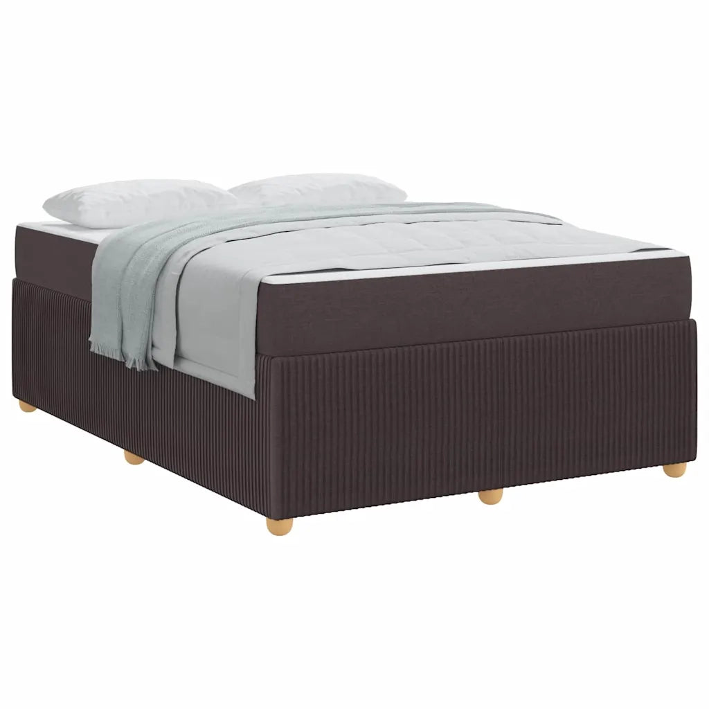 vidaXL Struttura letto con materasso Marrone scuro 140 x 200 cm