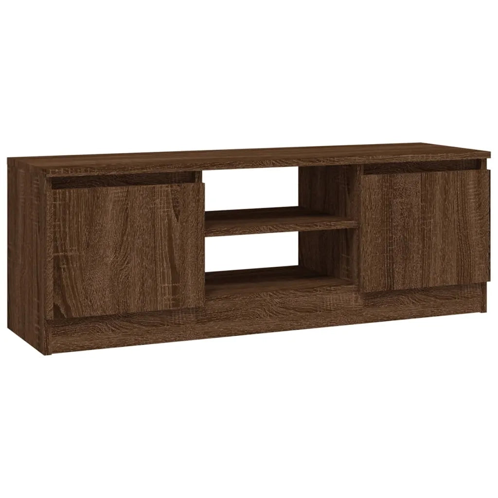Mobile Porta TV con Anta Rovere Marrone 102x30x36 cm 823357