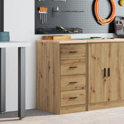 Armadietto per Garage in Rovere Artigianale 40x51x85 cm