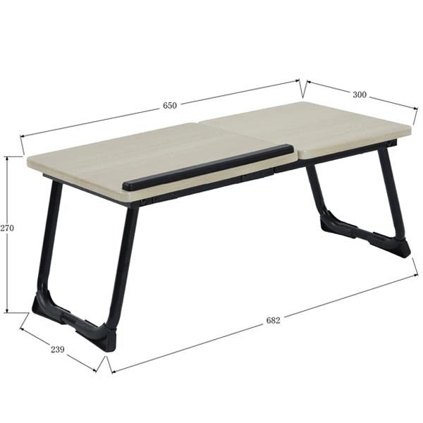 Tavolino Vassoio Pieghevole da Letto Divano 65x30 cm per Notebook PC Laptop