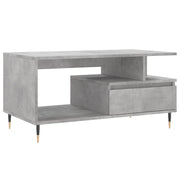 Tavolino salotto | Tavolino da caff¨¨ | Tavolino da Soggiorno Grigio Cemento 90x49x45 cm Legno Multistrato