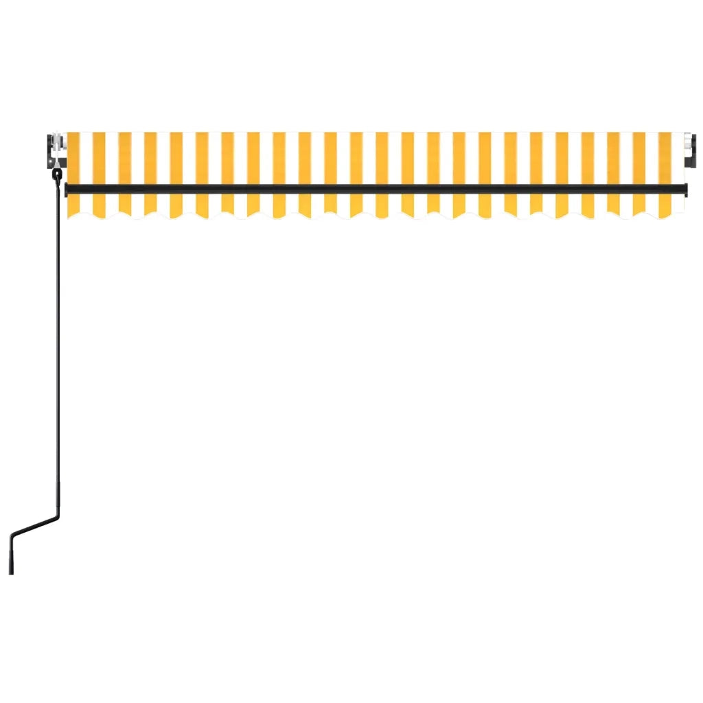 Tenda da Sole Retrattile Automatica 450x350 cm Gialla e Bianca cod mxl 34295