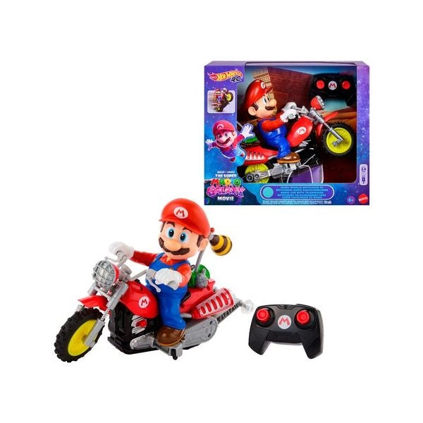Radiocomando mattel jml15 hot wheels mario motocross rosso