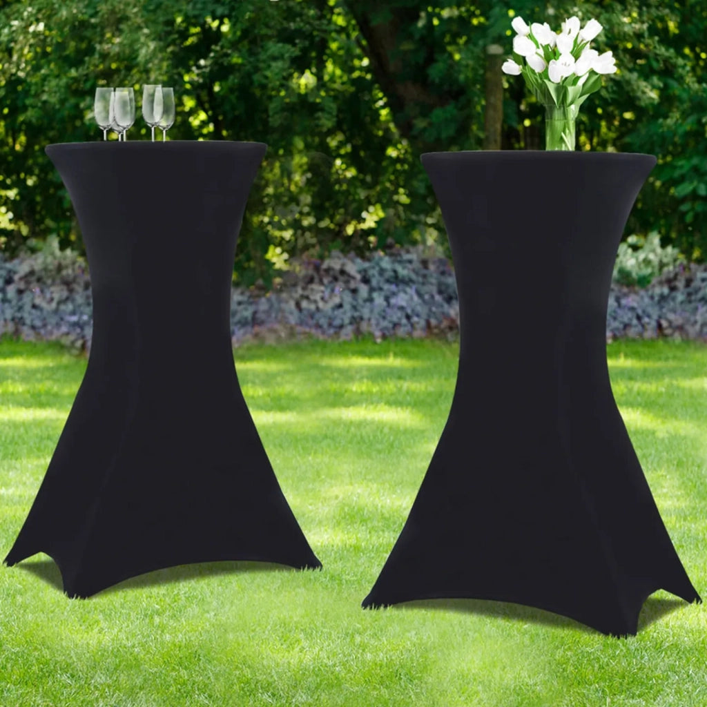IDMarket - Set di 2 coperture nere per tavolo pieghevole alto 105 CM