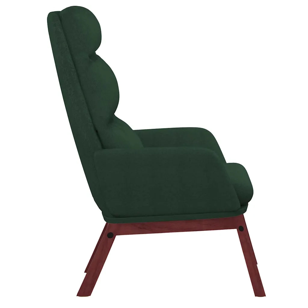 Sedia Relax Verde Scuro in Tessuto 341164