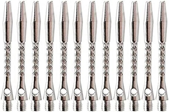 Dart Schachten in Alluminio - Peso Leggero - Sostenibile - Disegno a Diamante - 2BA Viti a Dado - Installazione Facile - Punte per Darts