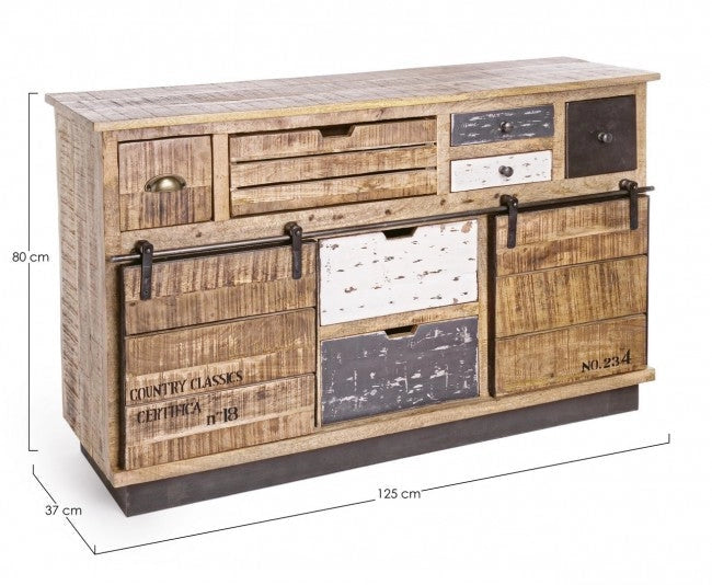 Credenza 2 Ante 7 Cassetti Tudor in Legno