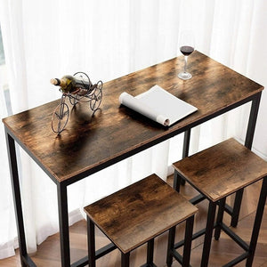 Tavolo da bar 100x40x90 cm, finitura marrone, perfetto per spazi ridotti.