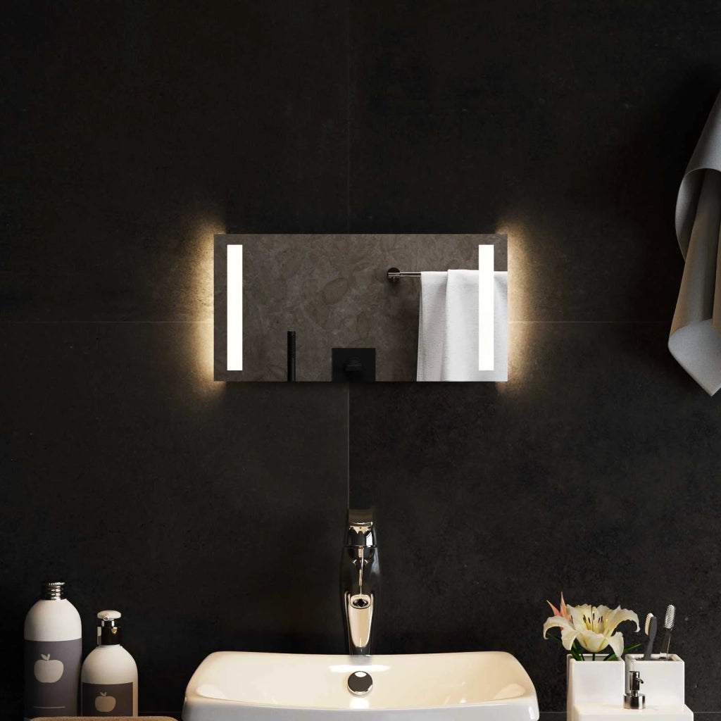 Specchio da bagno LED Trasparente 40 x 20 cm vetro temperato 42045791