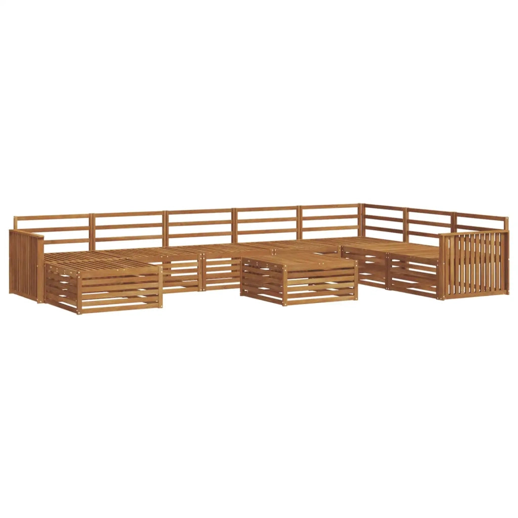 Set di divani da esterno 9 pcs Naturale