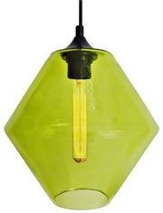 Candellux lampada a sospensione Bremen nera vetro Ø23cm